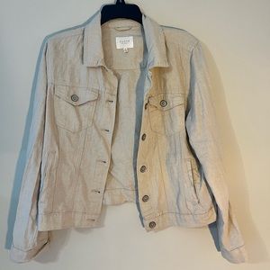 Tan button up jacket size small
